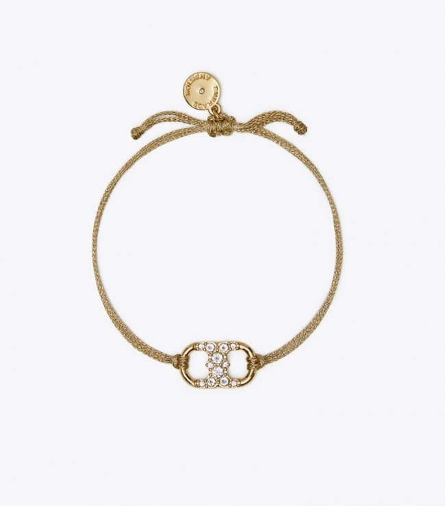 TORY BURCH EMBRACE AMBITION PAVe BRACELET - Tory Gold / Gold / Crystal | Free Shipping