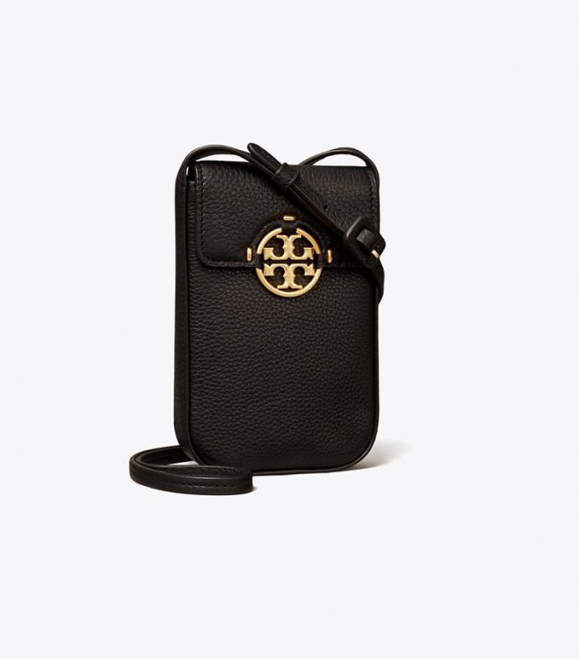 TORY BURCH MILLER PHONE CROSSBODY - Black | Free Shipping