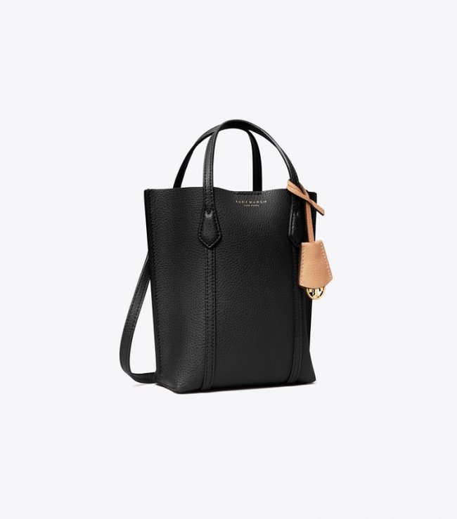 TORY BURCH MINI PERRY TOTE - Black | Free Shipping