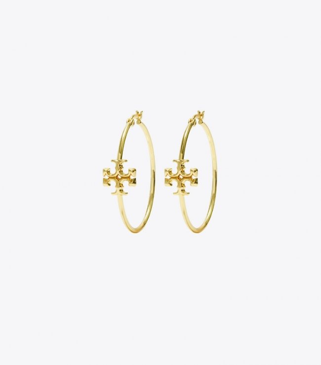 TORY BURCH ELEANOR HOOP EARRING - Tory Gold | Free Shipping
