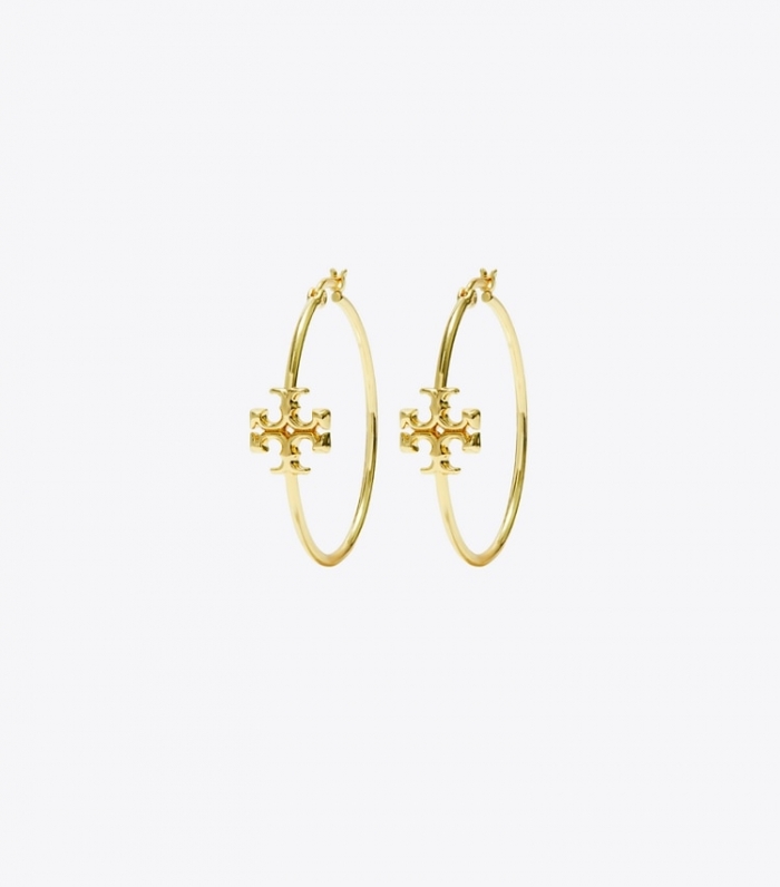 TORY BURCH ELEANOR HOOP EARRING - Tory Gold | Free Shipping