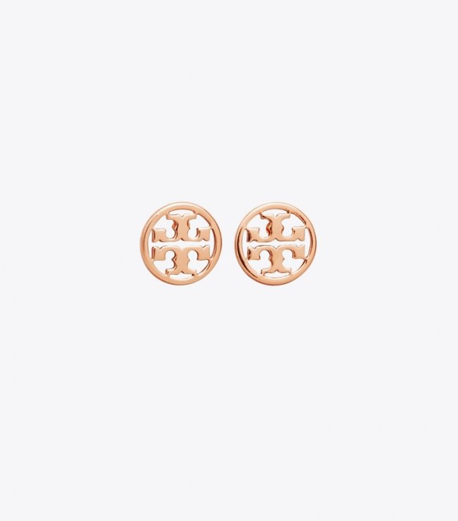 TORY BURCH MILLER STUD EARRING - Rose Gold | Free Shipping
