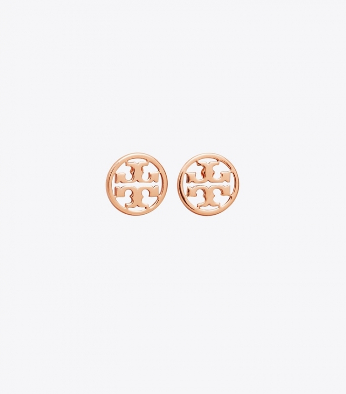 TORY BURCH MILLER STUD EARRING - Rose Gold | Free Shipping