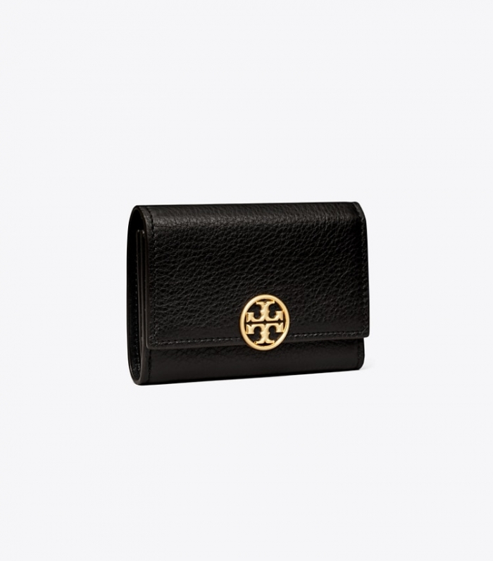 TORY BURCH MEDIUM MILLER FLAP WALLET - Black | Free Shipping