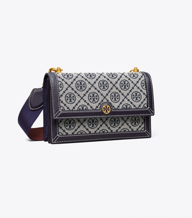 TORY BURCH MINI T MONOGRAM SHOULDER BAG - Tory Navy | Free Shipping