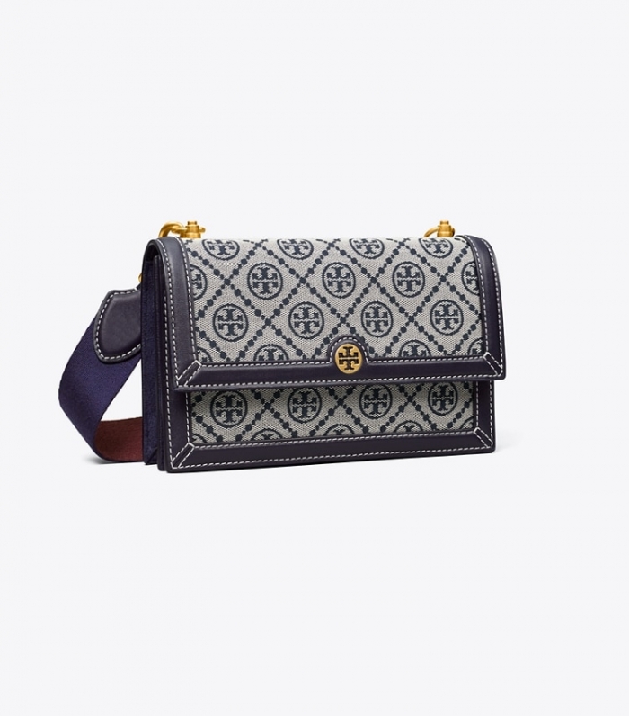 TORY BURCH MINI T MONOGRAM SHOULDER BAG - Tory Navy | Free Shipping