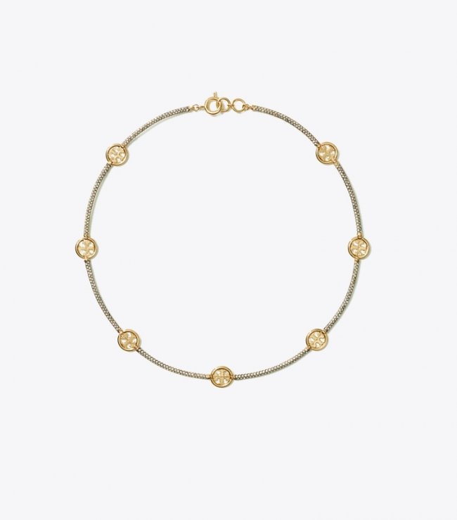 TORY BURCH MILLER PAVe NECKLACE - Tory Gold / Crystal | Free Shipping