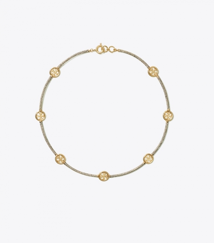 TORY BURCH MILLER PAVe NECKLACE - Tory Gold / Crystal | Free Shipping