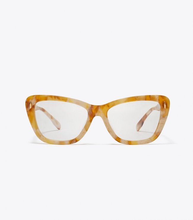 TORY BURCH MILLER BUTTERFLY EYEGLASSES - Honey Tortoise | Free Shipping