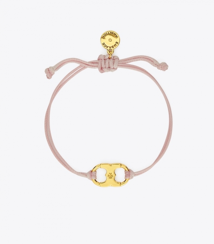 TORY BURCH EMBRACE AMBITION BRACELET - Tory Gold / Pink | Free Shipping
