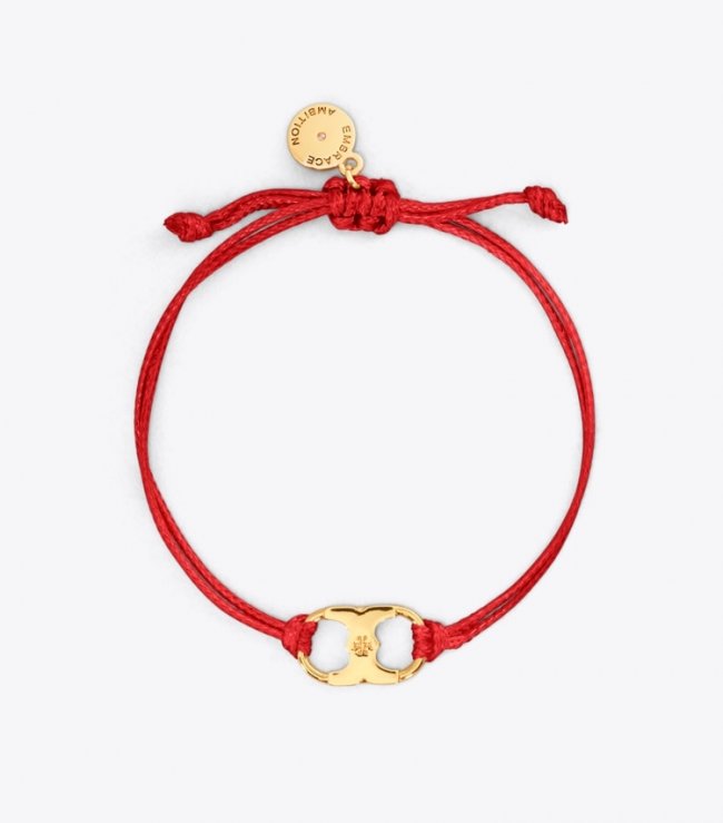 TORY BURCH EMBRACE AMBITION BRACELET - Red/Tory Gold | Free Shipping