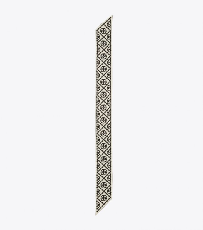 TORY BURCH PAINTED T MONOGRAM RIBBON TIE - Blobby T Monogram Beige | Free Shipping