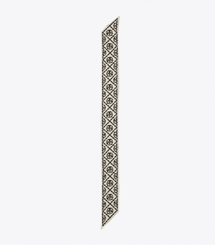 TORY BURCH PAINTED T MONOGRAM RIBBON TIE - Blobby T Monogram Beige | Free Shipping
