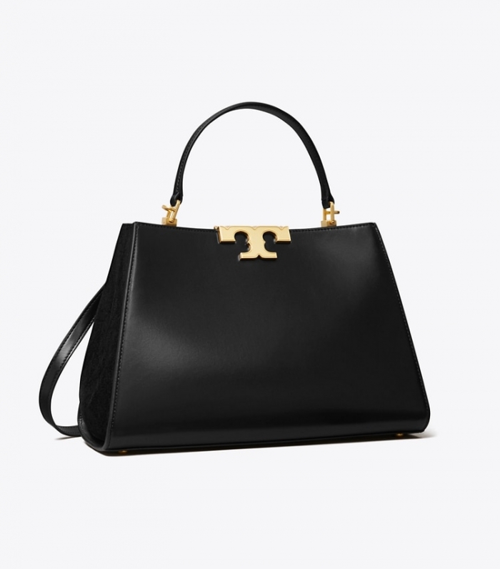 TORY BURCH ELEANOR SATCHEL - Black | Free Shipping