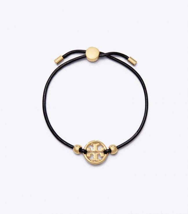 TORY BURCH MILLER SLIDER BRACELET - Tory Gold / Black | Free Shipping