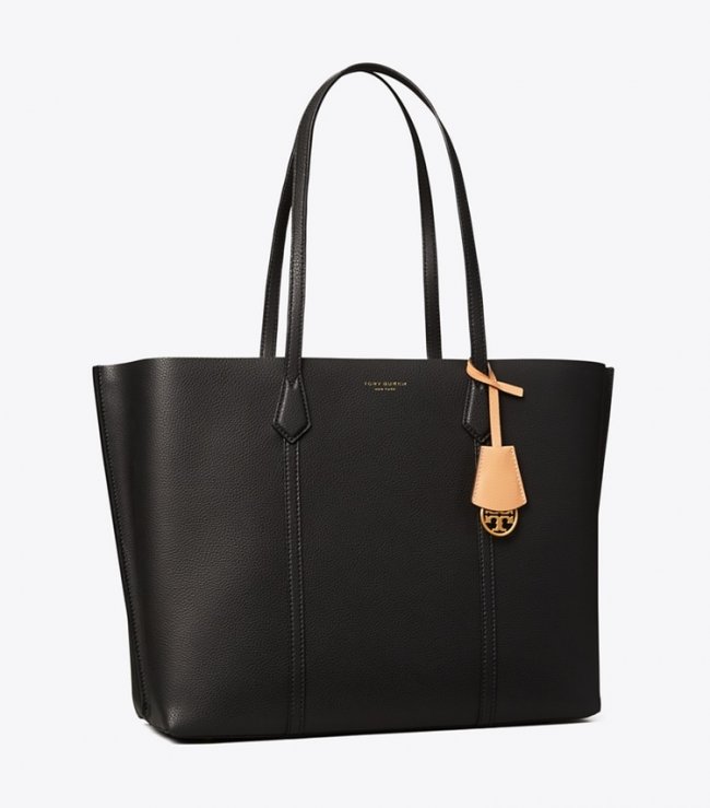 TORY BURCH PERRY TRIPLE-COMPARTMENT TOTE BAG - Black | Free Shipping