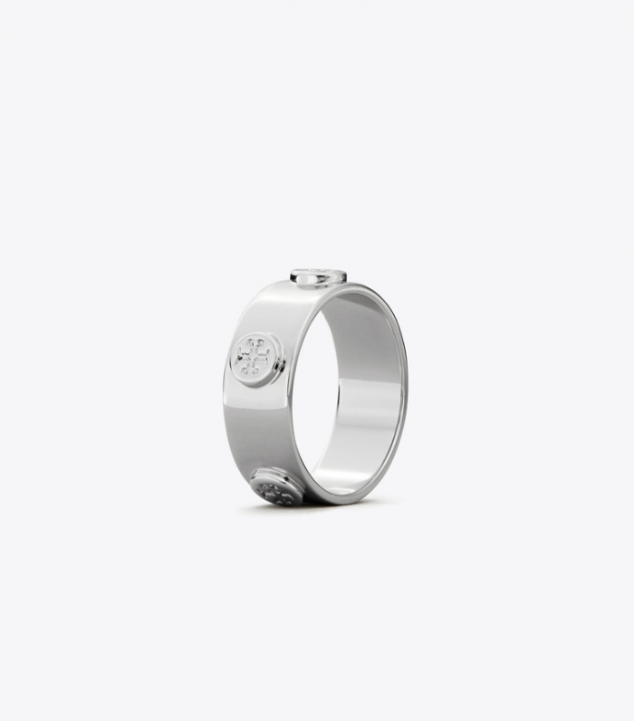 TORY BURCH MILLER STUD RING - Tory Silver | Free Shipping