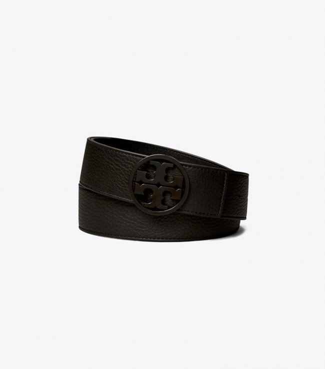 TORY BURCH 1.5"MILLER POWDER COATED BELT - Black / Black / Black | Free Shipping