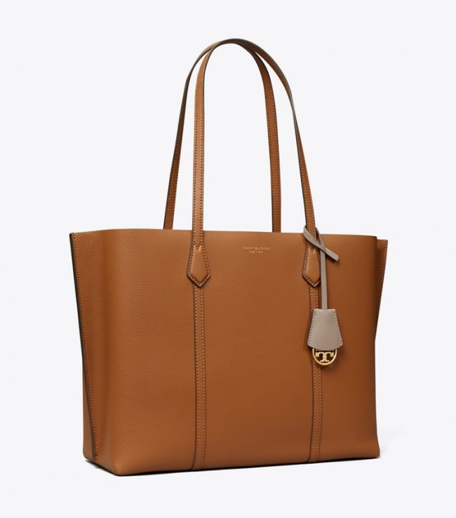 TORY BURCH PERRY TRIPLE-COMPARTMENT TOTE BAG - Light Umber | Free Shipping