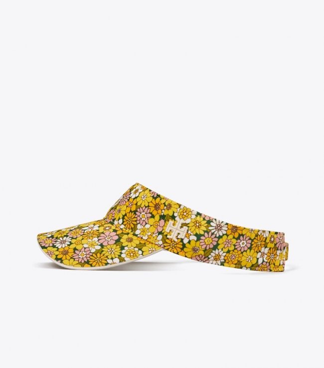 TORY BURCH PRINTED ADJUSTABLE PERFORMANCE VISOR - Ginger Lily Vintage Bouquet | Free Shipping