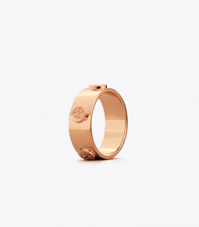 TORY BURCH MILLER STUD RING - Rose Gold | Free Shipping