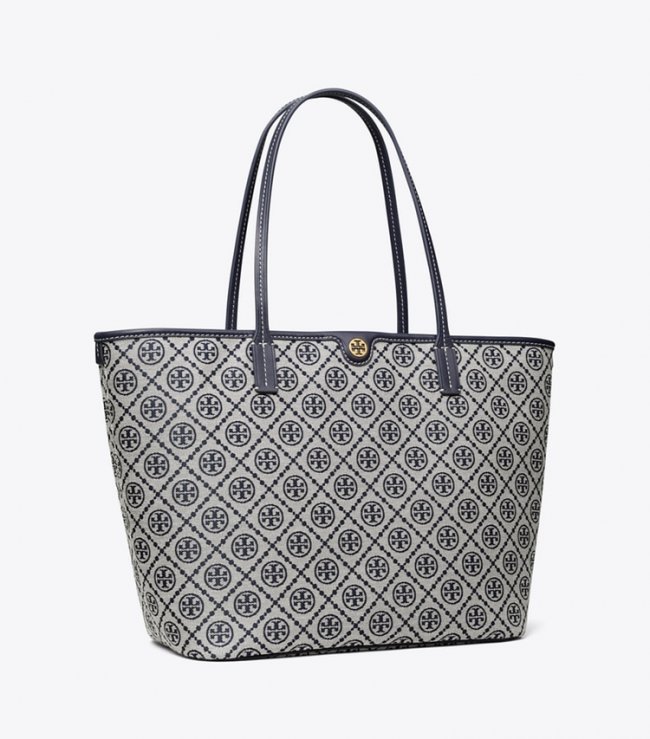 TORY BURCH T MONOGRAM ZIP TOTE - Tory Navy | Free Shipping