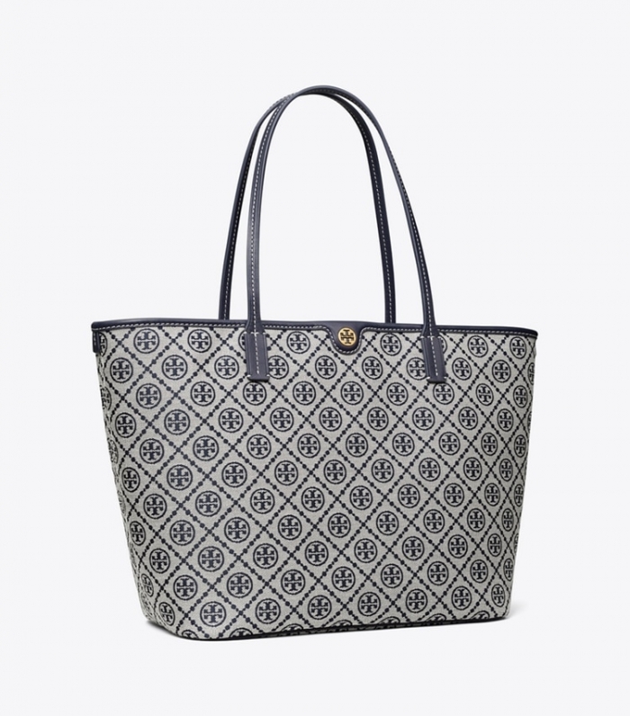 TORY BURCH T MONOGRAM ZIP TOTE - Tory Navy | Free Shipping