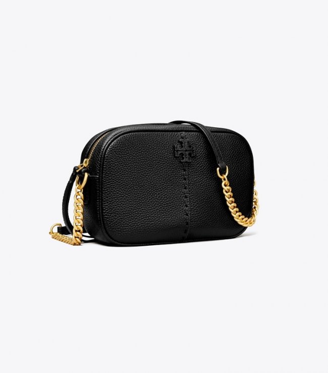 TORY BURCH MCGRAW CAMERA BAG - Black | Free Shipping