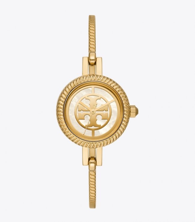 TORY BURCH REVA BANGLE WATCH GIFT SET, GOLD-TONE STAINLESS STEEL/MULTI-COLOR - Gold/Multi | Free Shipping