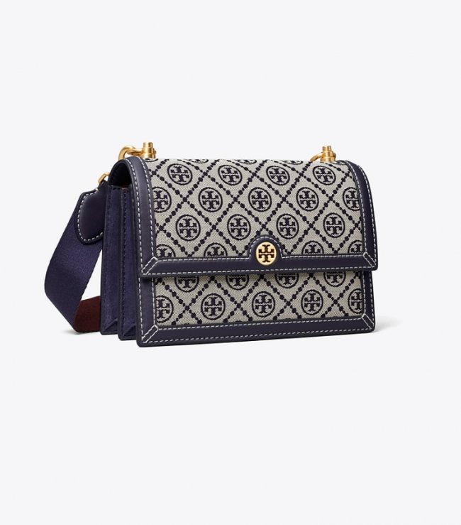 TORY BURCH SMALL T MONOGRAM SHOULDER BAG - Tory Navy | Free Shipping