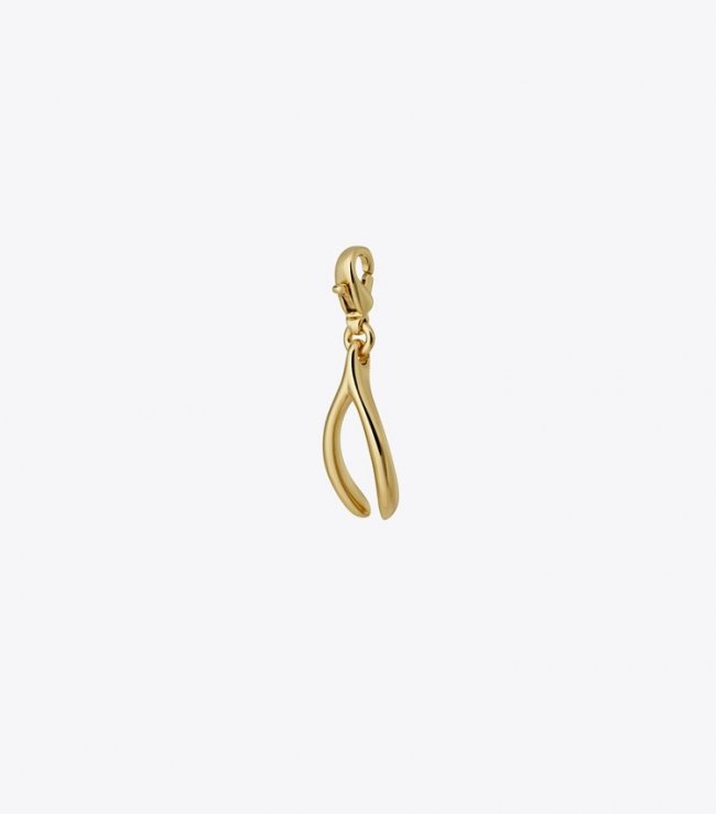 TORY BURCH WISHBONE CHARM - Tory Gold | Free Shipping