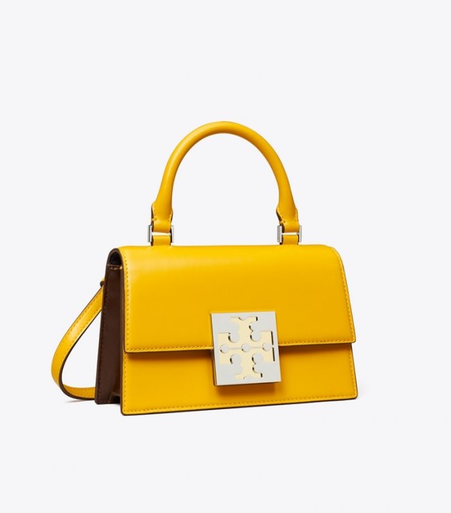 TORY BURCH BON BON COLORBLOCK MINI BAG - Golden Crest | Free Shipping