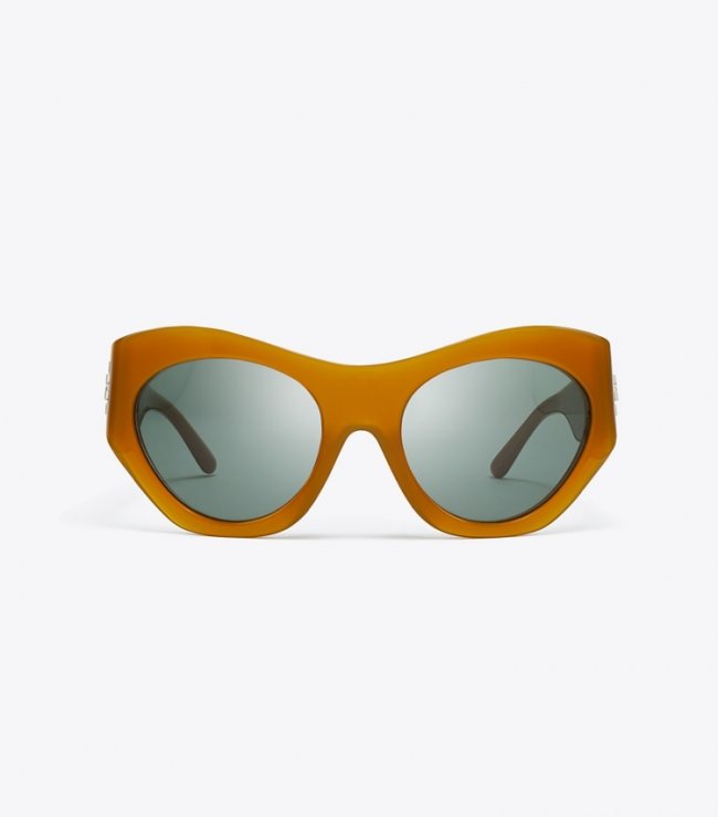 TORY BURCH RUNWAY SUNGLASSES - Brown/Green | Free Shipping