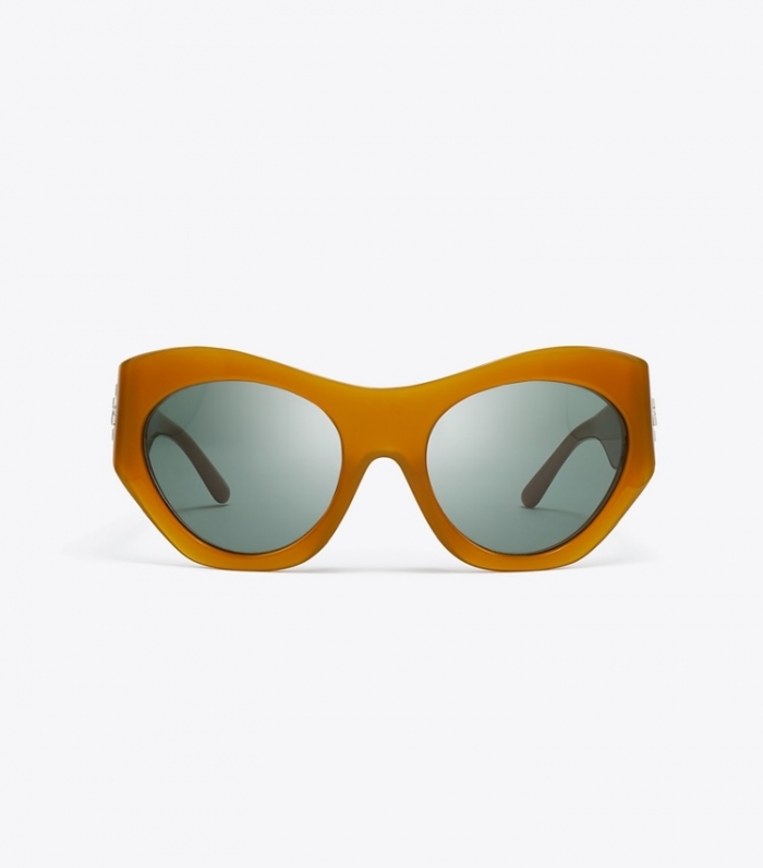 TORY BURCH RUNWAY SUNGLASSES - Brown/Green | Free Shipping