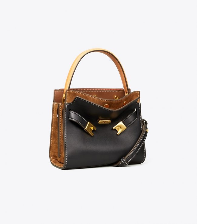 TORY BURCH PETITE LEE RADZIWILL DOUBLE BAG - Black | Free Shipping