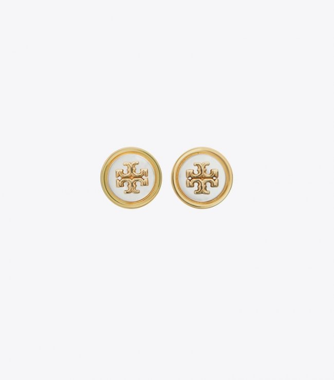 TORY BURCH KIRA METAL CIRCLE-STUD EARRING - Tory Gold / Tory Silver | Free Shipping