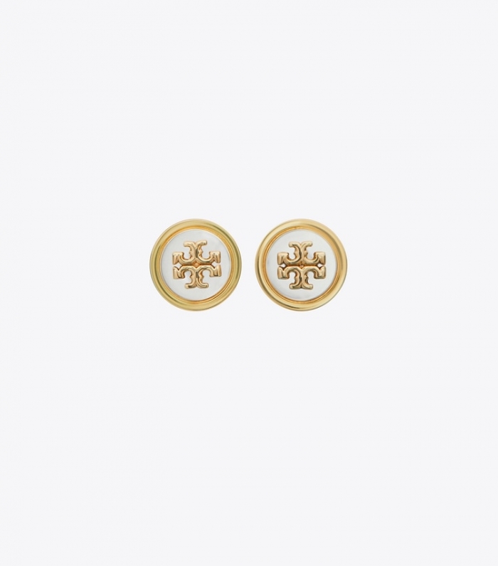 TORY BURCH KIRA METAL CIRCLE-STUD EARRING - Tory Gold / Tory Silver | Free Shipping