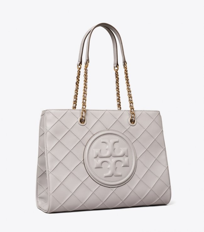 TORY BURCH FLEMING SOFT CHAIN TOTE - Bay Gray | Free Shipping
