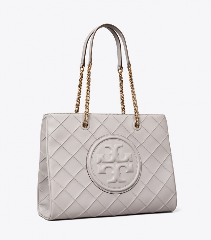 TORY BURCH FLEMING SOFT CHAIN TOTE - Bay Gray | Free Shipping